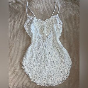 Lace Spaghetti Strap Lingerie Mini Dress